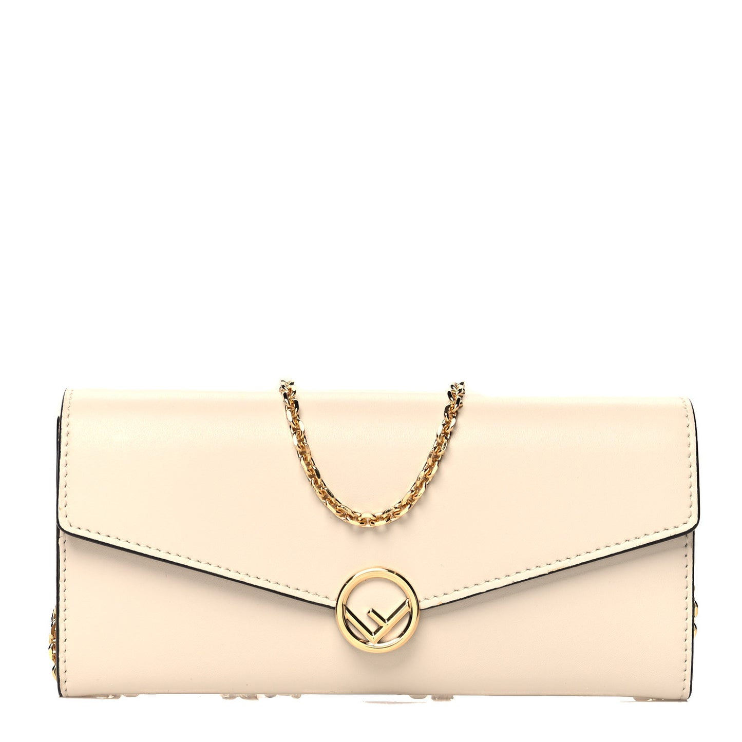 Vitello Liberty Lucido F is Fendi Continental Envelope Wallet on Chain Camelia