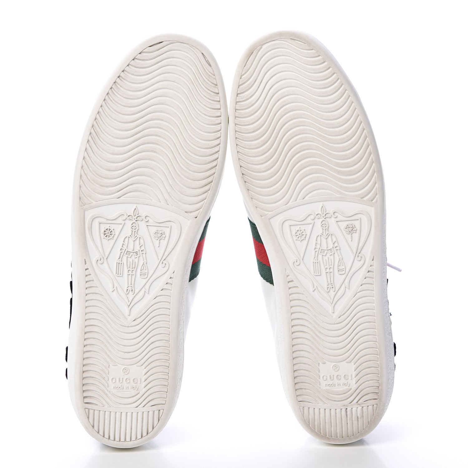 Gucci Calfskin Web Floral Embroidered Womens Ace Sneakers 38.5 White 5 of 9