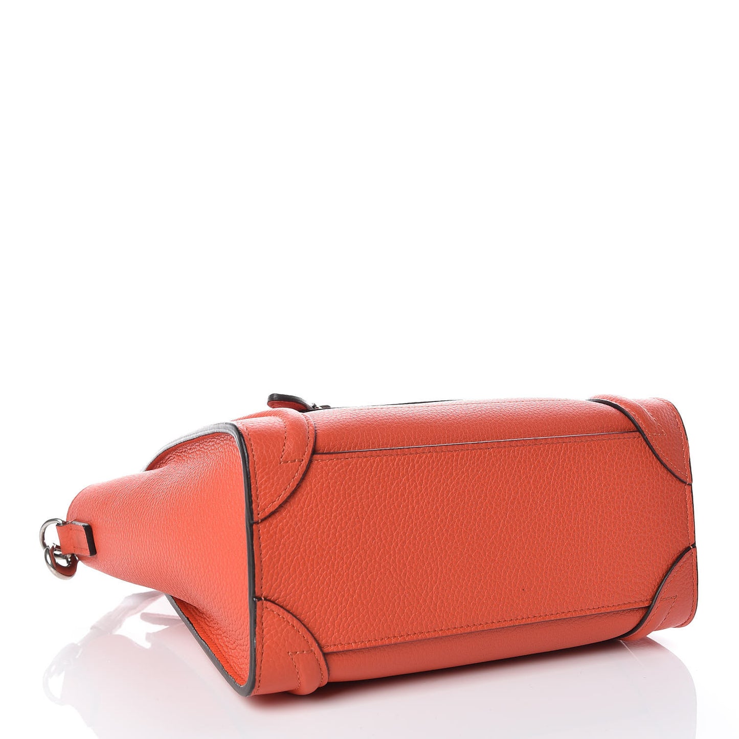 Drummed Calfskin Nano Luggage Vermillion