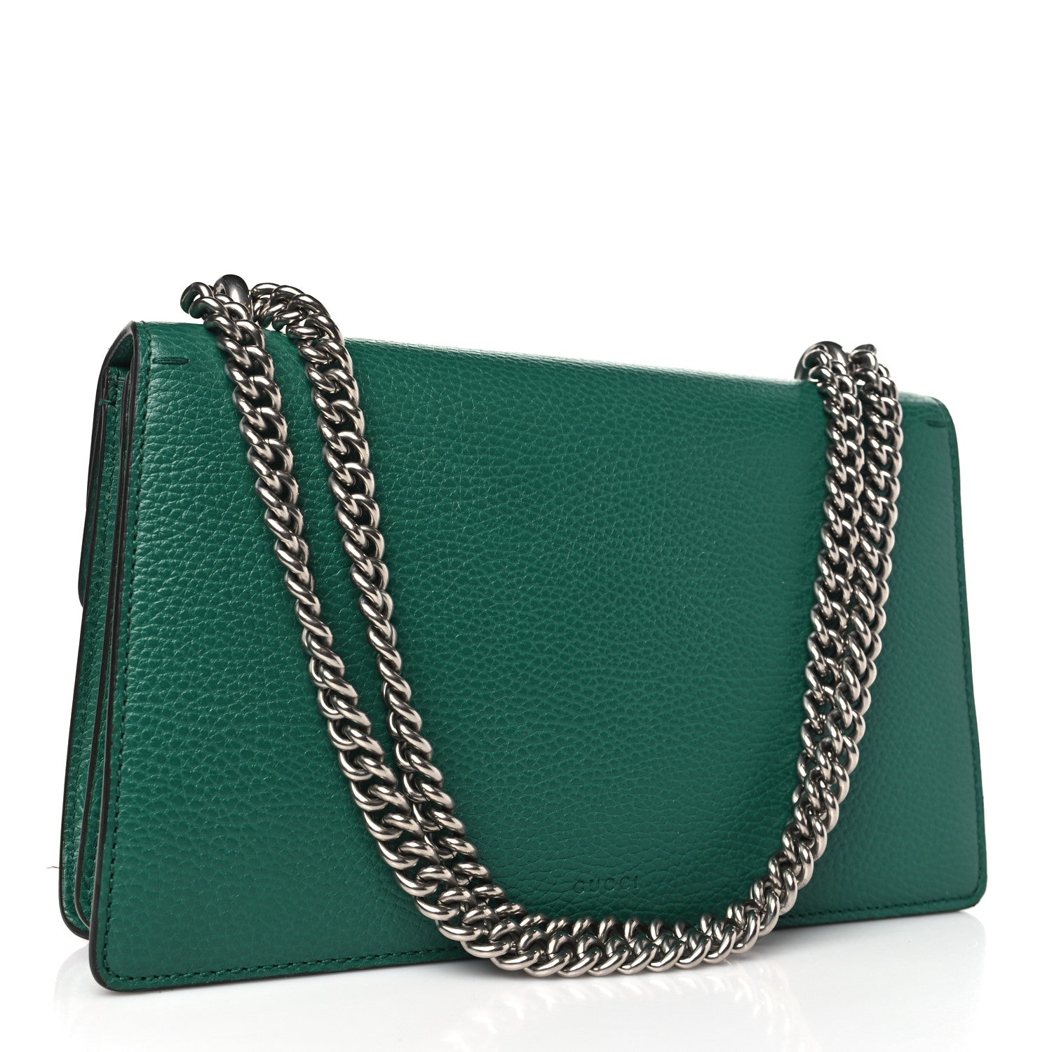 Gucci Pebbled Calfskin Small Dionysus Shoulder Bag Emerald 3 of 9