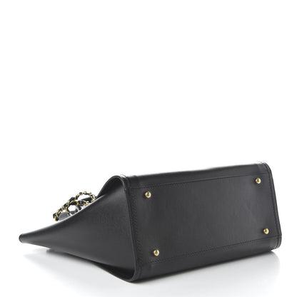 Chanel Caviar Small Studded Deauville Tote Black 5 of 12