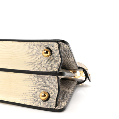 Fendi Lizard Togo Lucido Petite Peekaboo I SEE U Satchel Roccia 9 of 9