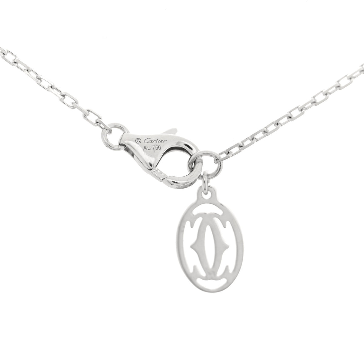 Cartier 18K White Gold Diamond SM D'Amour Pendant Necklace 4 of 5
