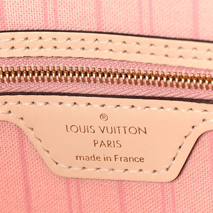 Louis Vuitton Damier Azur Braided Neverfull MM Pink 6 of 8