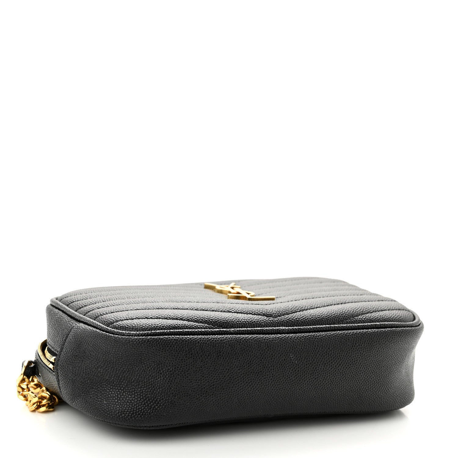 Saint Laurent Grain De Poudre Matelasse Monogram Mini Lou Camera Bag Black 4 of 11
