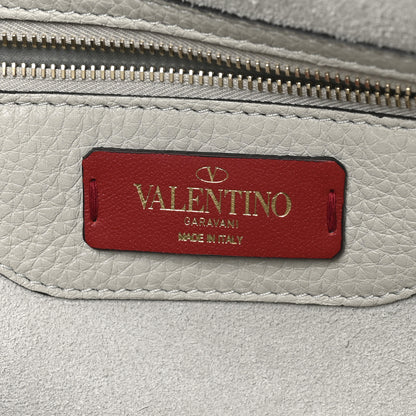 Valentino Garavani Grained Calfskin Rockstud Shoulder Tote Perla 6 of 9
