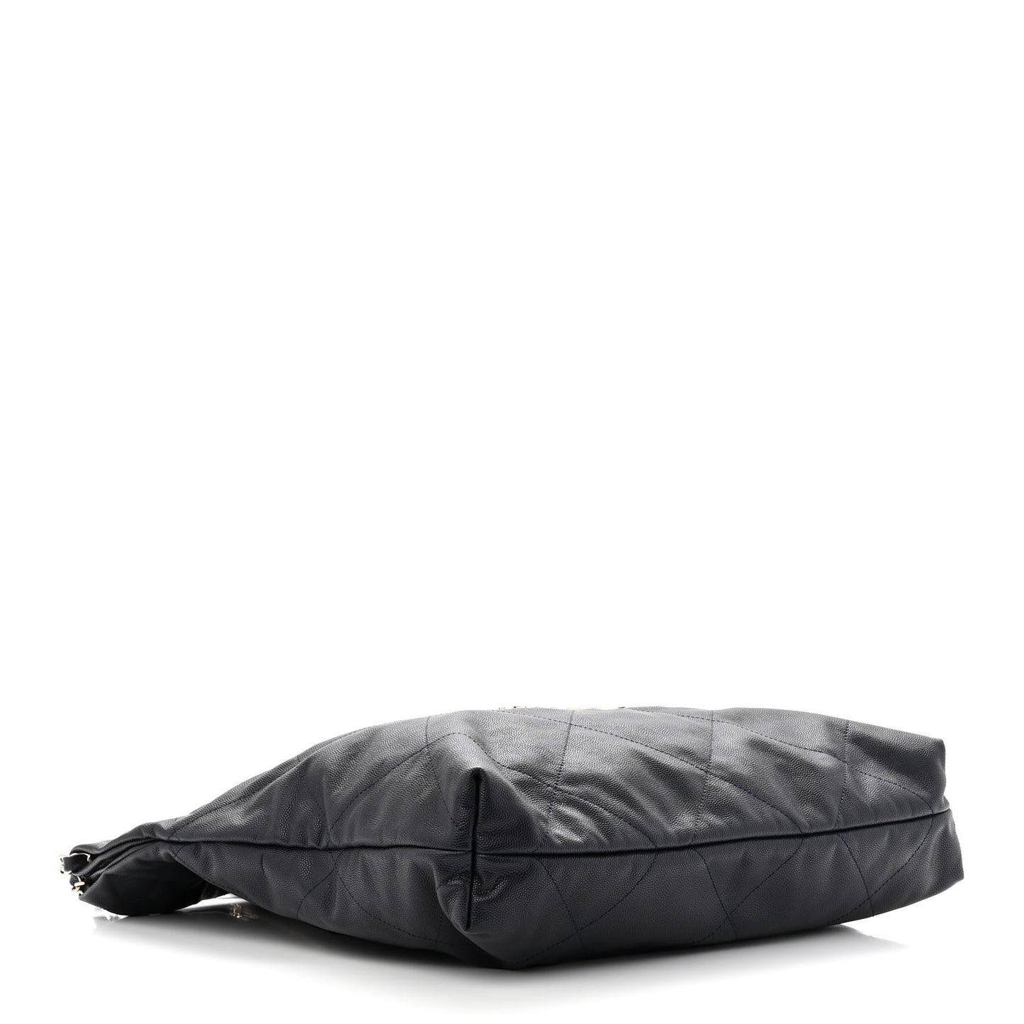 Shiny Caviar Quilted Small Chanel 22 Dark Blue