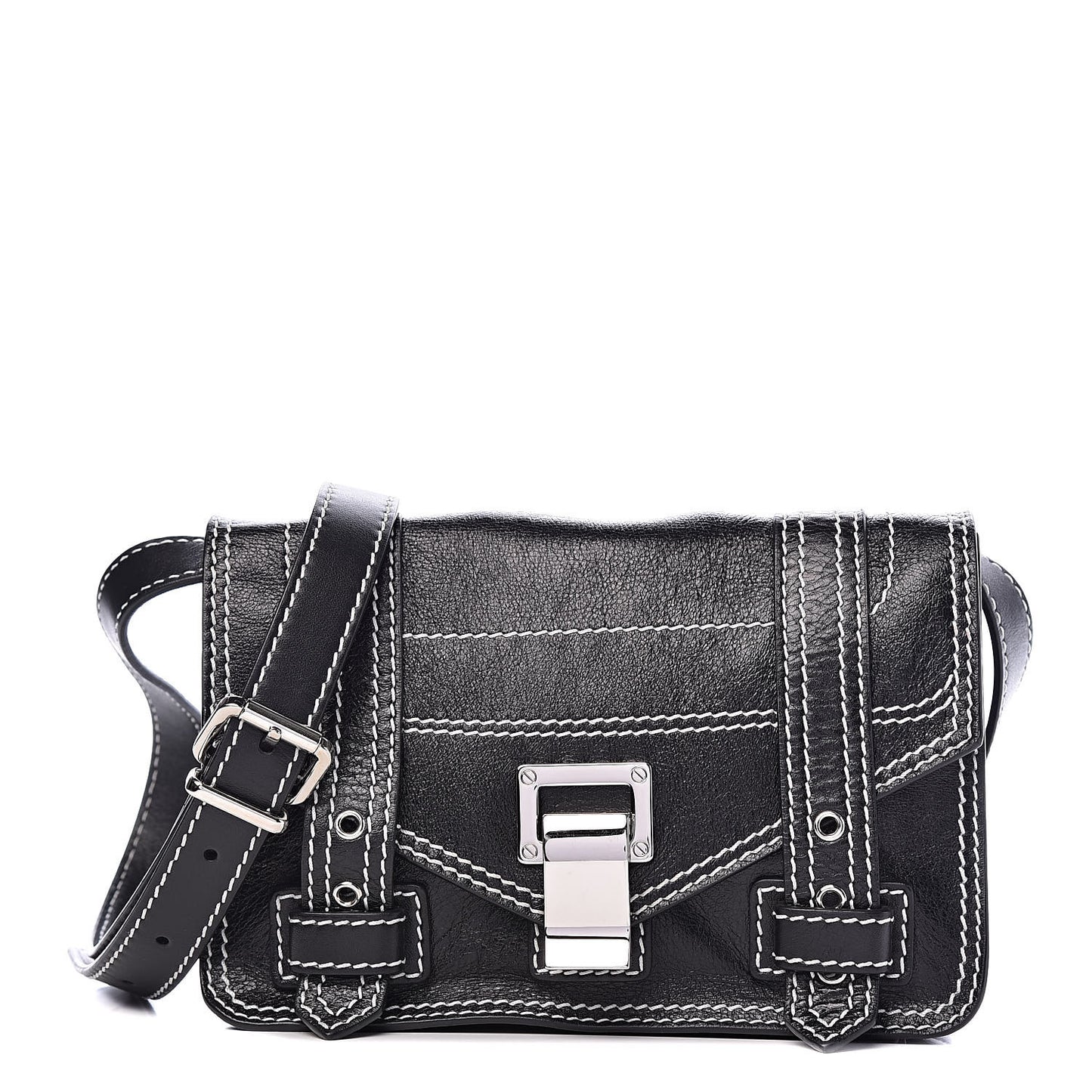 Lambskin PS1+ Mini Pouch Messenger Black
