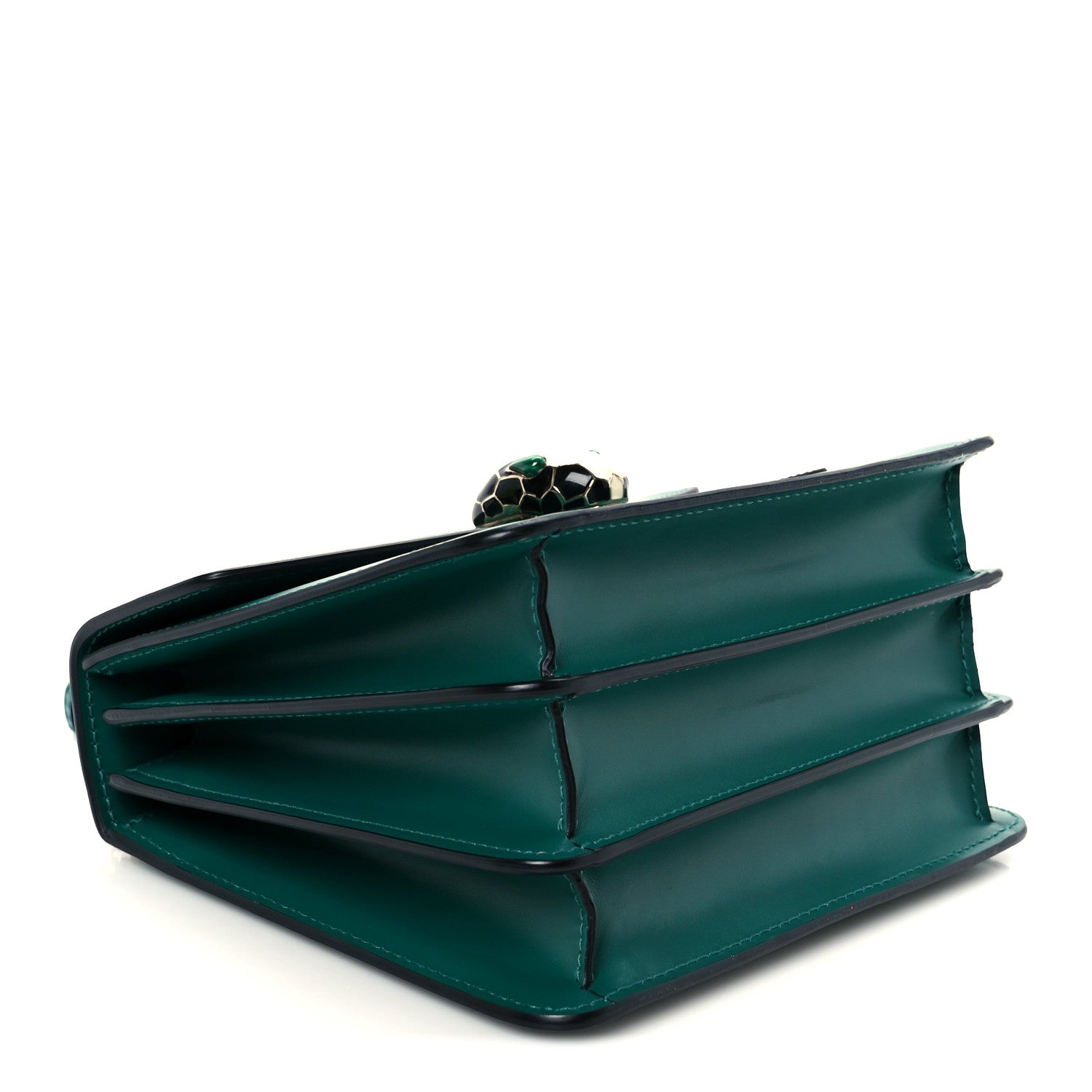 Bulgari Calfskin Serpenti Forever Top Handle Emerald Green 7 of 19
