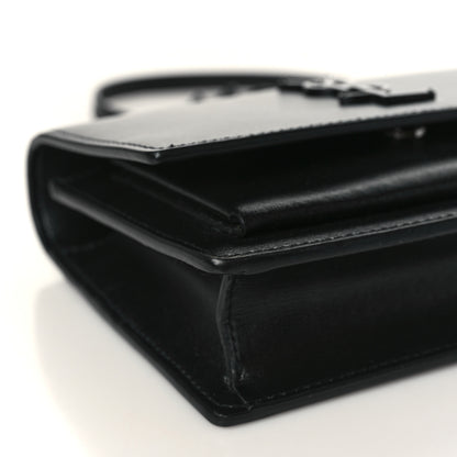 Saint Laurent Calfskin Monogram Sunset Chain Wallet Black 7 of 9