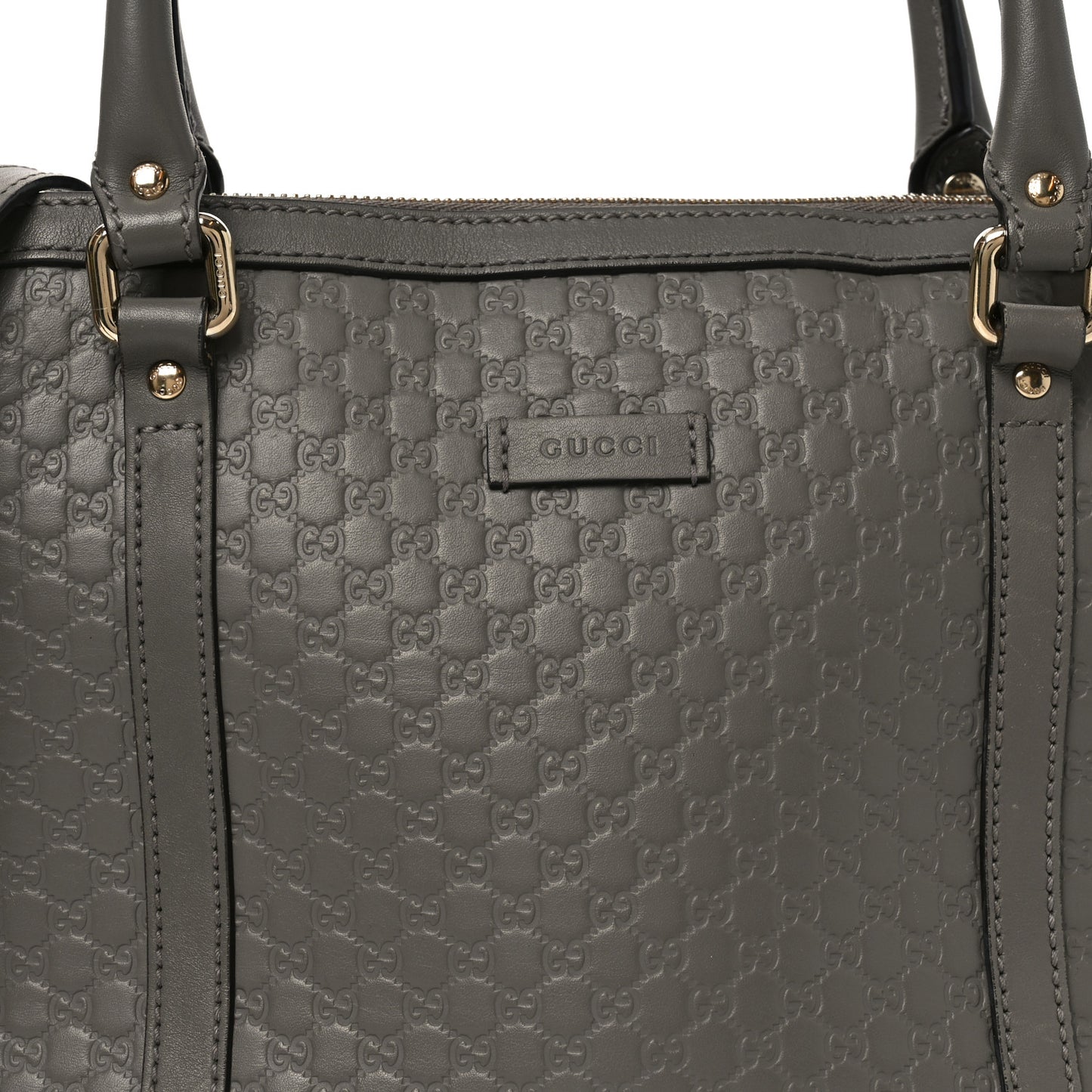 Soft Microguccissima Small Zippered Satchel Loess