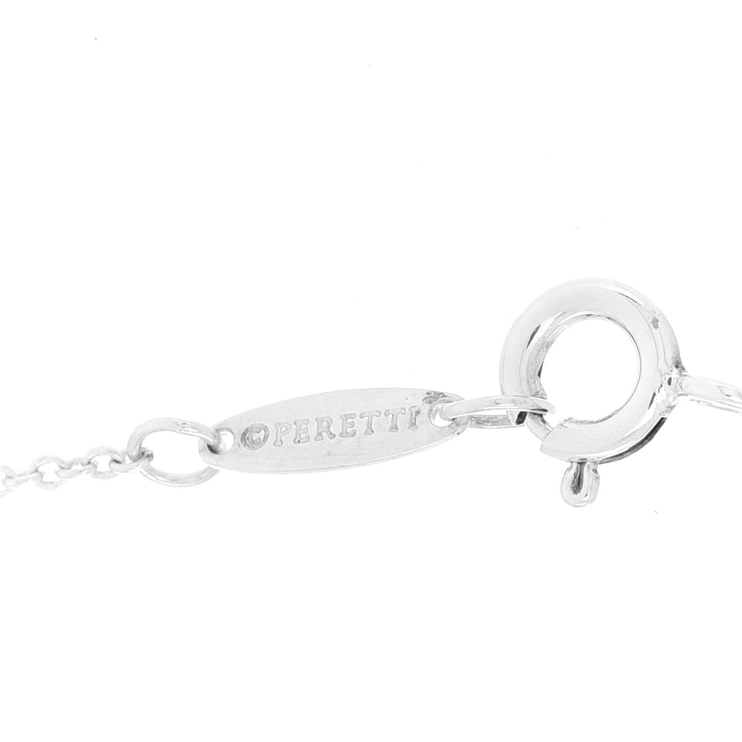 Sterling Silver 9mm Elsa Peretti Bean Pendant Necklace