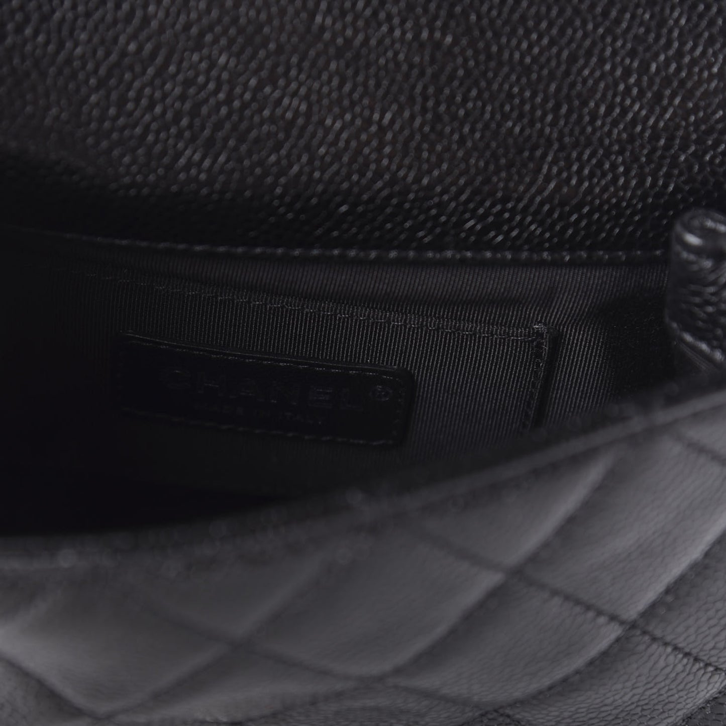 Caviar Quilted Incognito Mini Square Flap Black