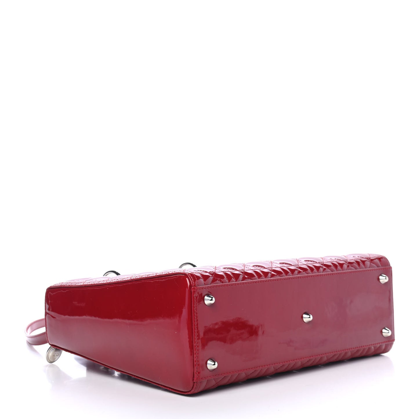 Patent Cannage Large Lady Dior Red