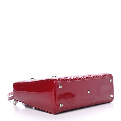 Christian Dior Patent Cannage Large Lady Dior Red 3 of 4