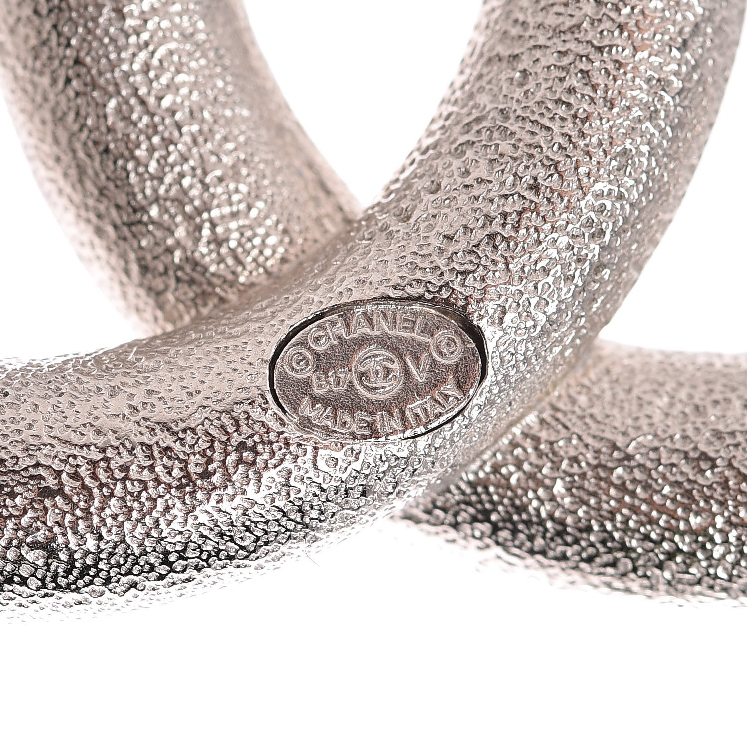 Chanel Baguette Crystal CC Brooch Silver 4 of 5