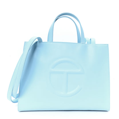 Telfar Vegan Leather Medium Shopping Bag Pool Blue 1 of 10