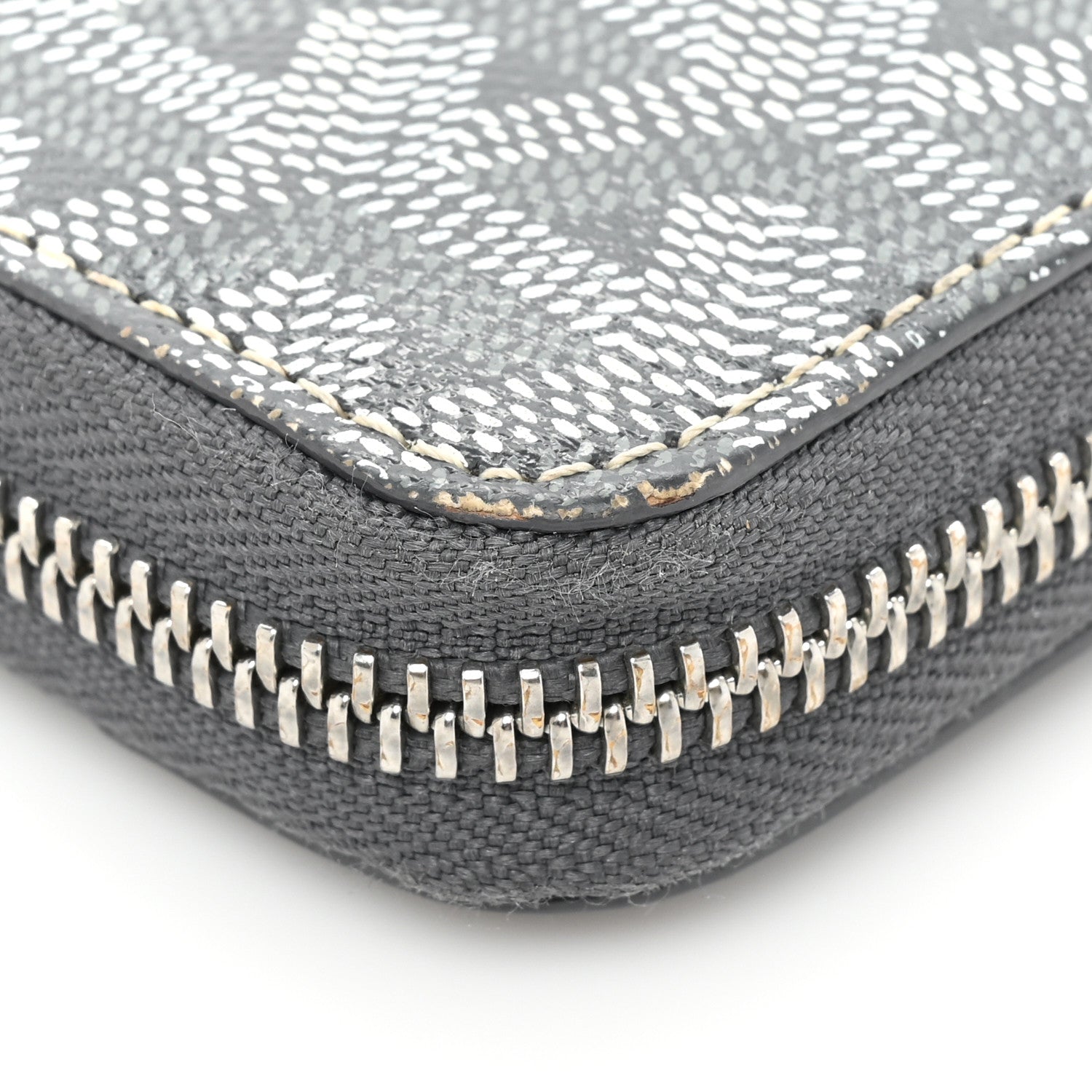 Goyard Goyardine Matignon Zip Around GM Wallet Grey 18 of 20