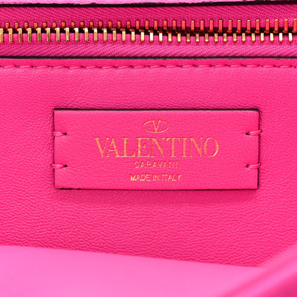 Valentino Garavani Nappa Lacquer Monochrome Roman Stud Wallet On Chain Pink PP 6 of 11