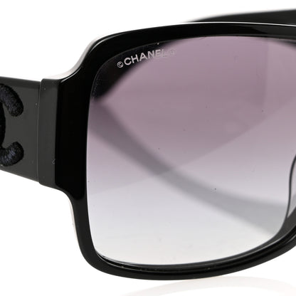 Chanel Acetate Shield Sunglasses 5449-A Black 7 of 8