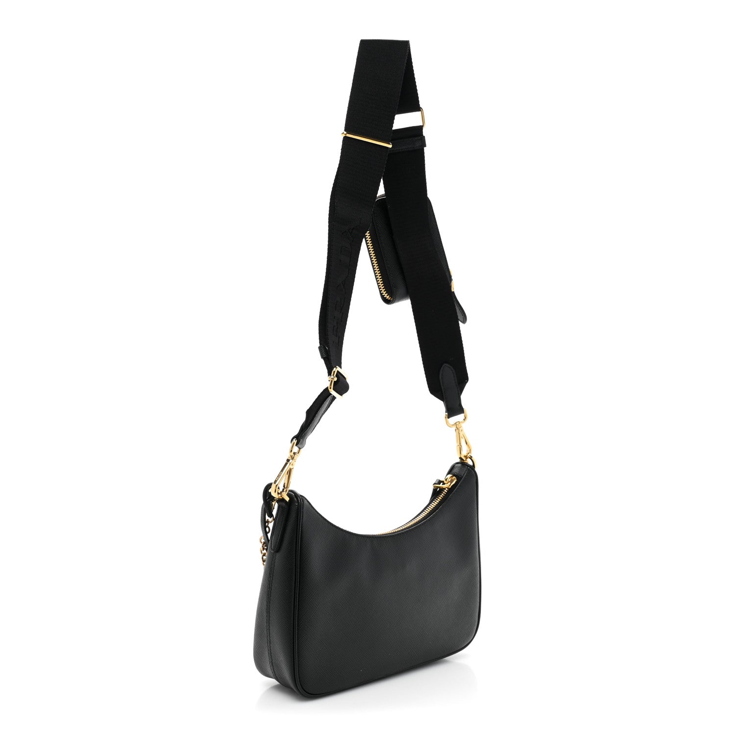 Prada Saffiano Lux Re-Edition 2005 Shoulder Bag Black 3 of 9