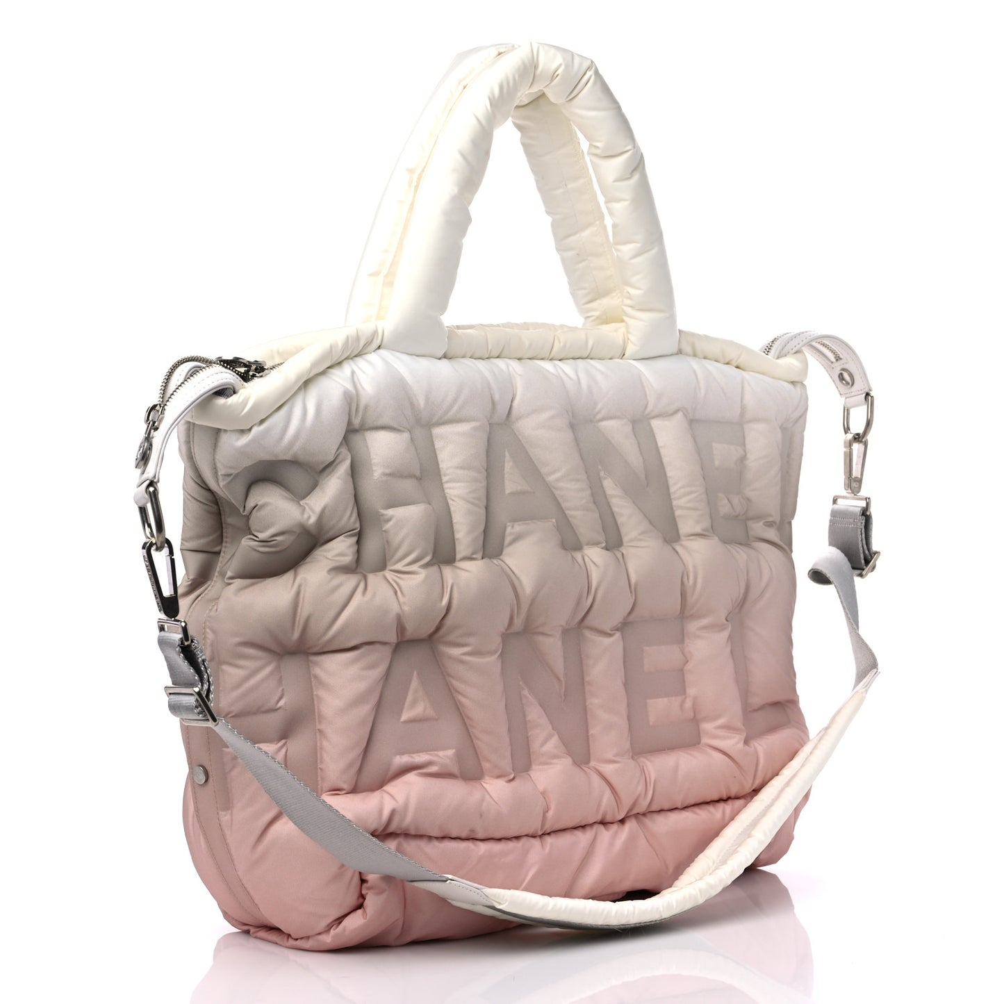 Nylon Coco Cocoon Ombre Travel Bowler White Pink