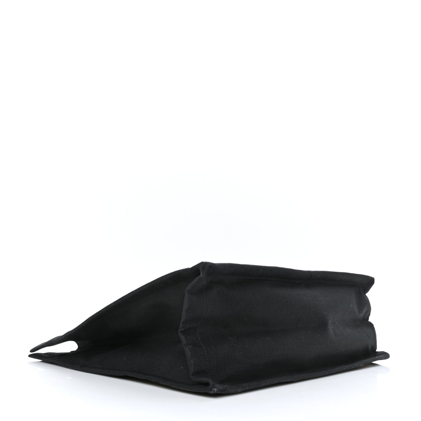 Raffia Linen Calfskin Rive Gauche Tote Naturale Black