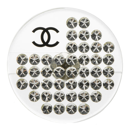 Chanel Resin Crystal CC Brooch Transparent 1 of 4