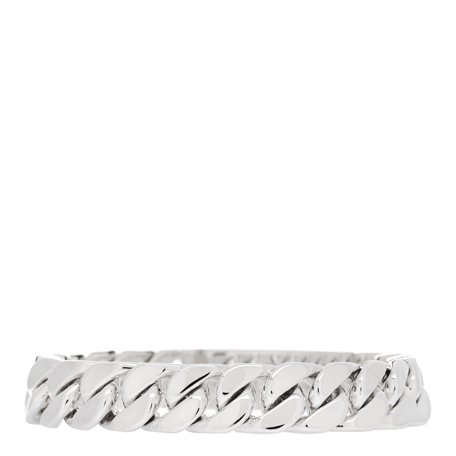 Hermes Sterling Silver GM Kelly Gourmette Bracelet XL 2 of 4