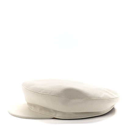 Hermes Cotton Womens Vauban Cap 58 Ecru 3 of 9