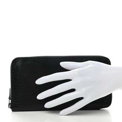 Hermes Lizard Azap Wallet Black 2 of 7