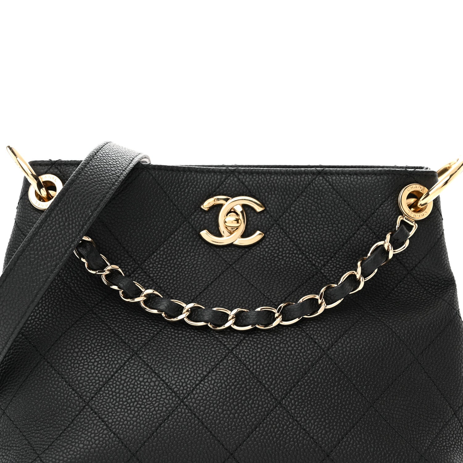 Chanel Caviar Quilted Small City Walk Hobo Black 8 of 10