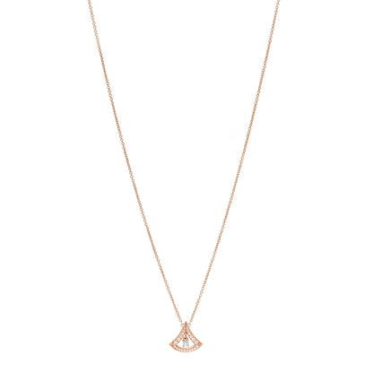 Bulgari 18K Rose Gold Diamond Divas' Dream Openwork Pave Pendant Necklace 1 of 7