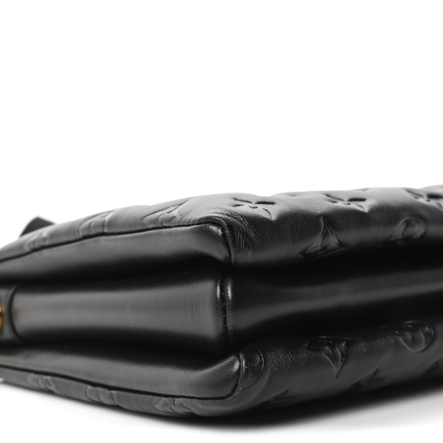 Lambskin Embossed Monogram Coussin PM Black