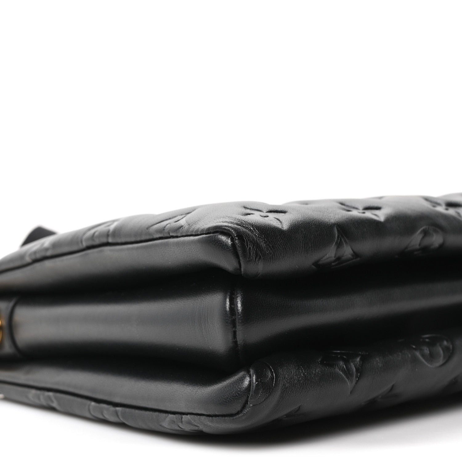 Louis Vuitton Lambskin Embossed Monogram Coussin PM Black 8 of 10