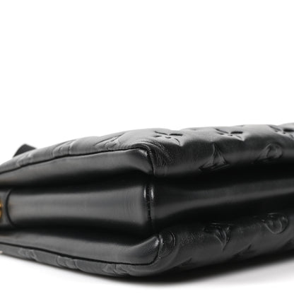 Louis Vuitton Lambskin Embossed Monogram Coussin PM Black 8 of 10