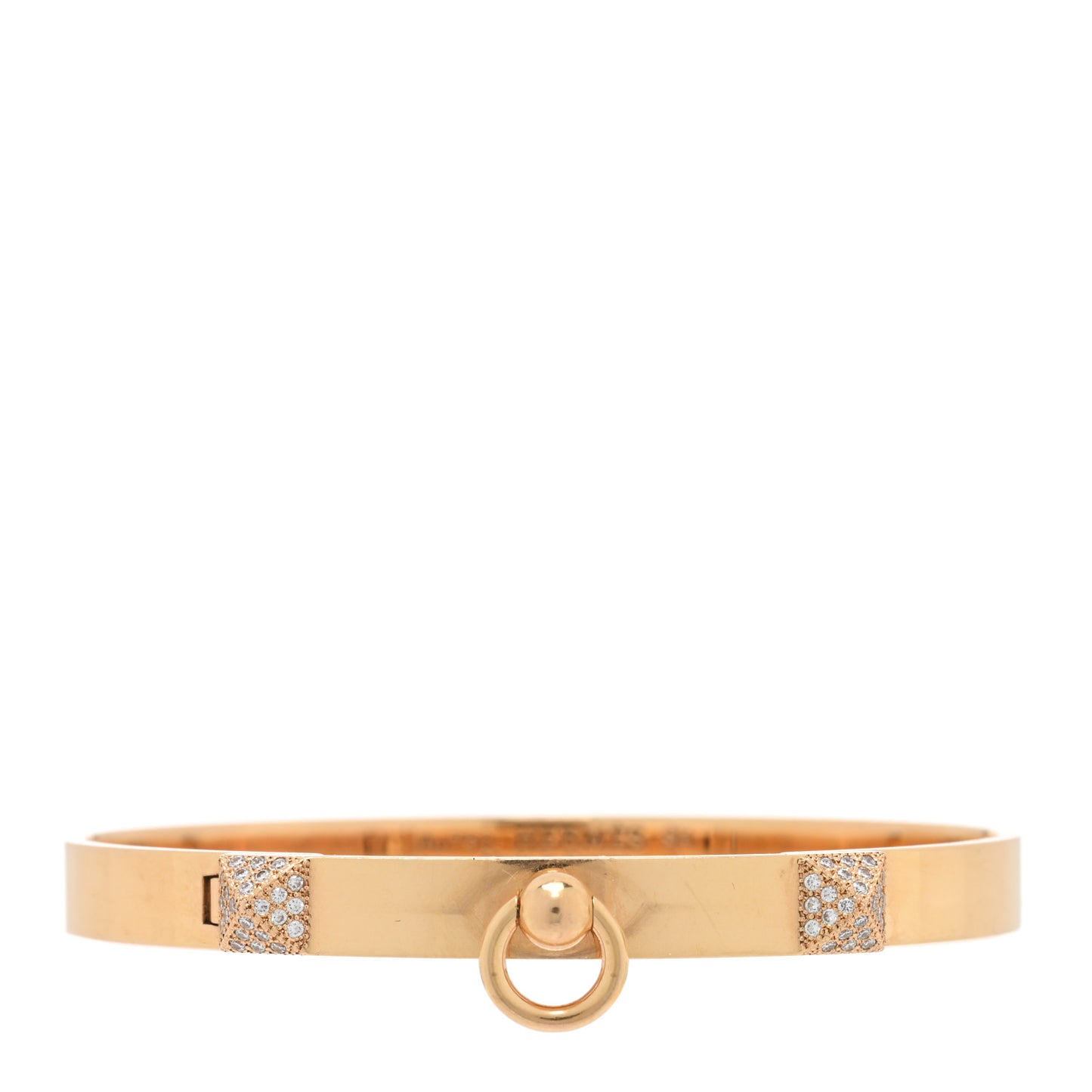 18K Rose Gold Diamond PM Collier De Chien Bracelet SH
