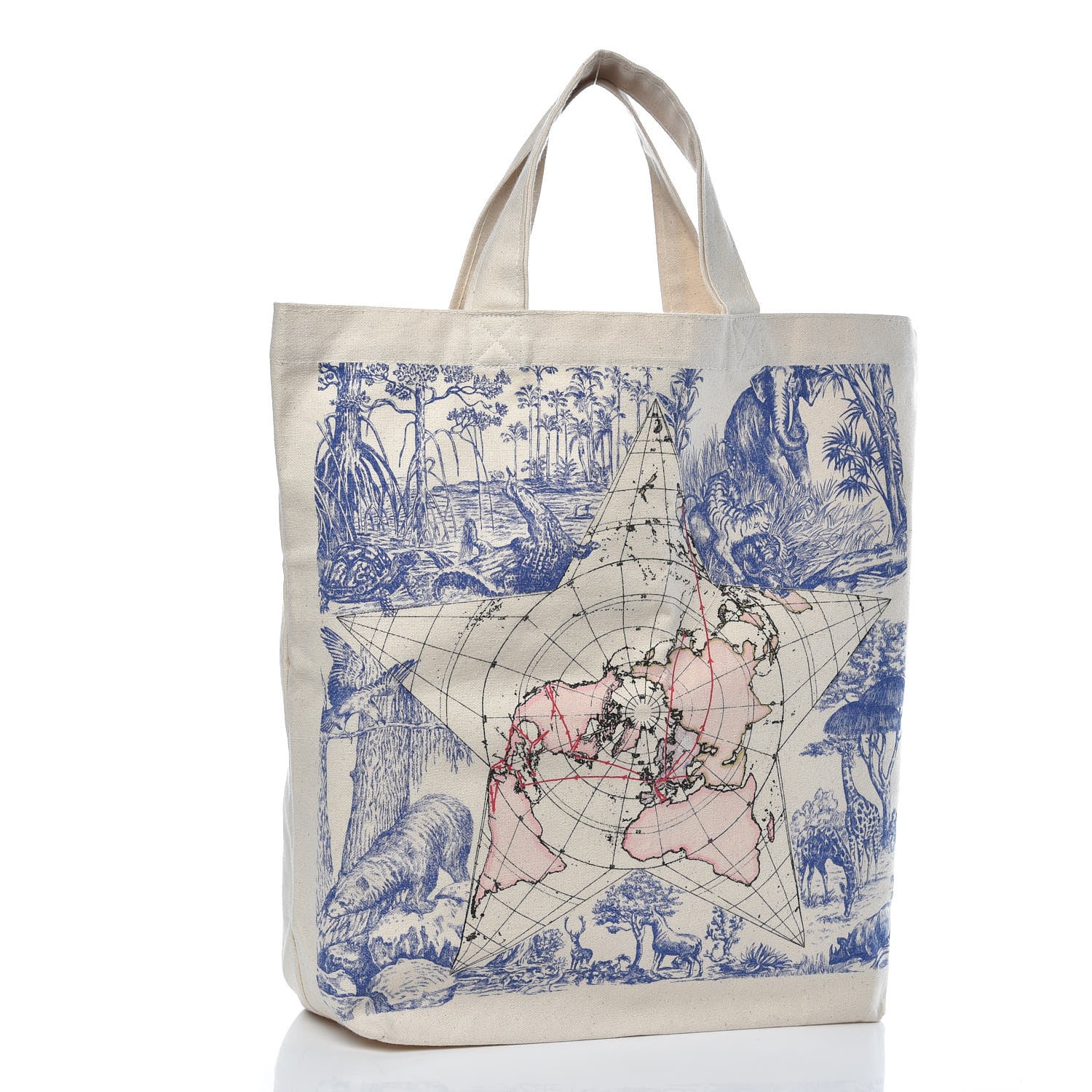 Christian Dior Canvas From Paris To The World Print Tote 3 of 7