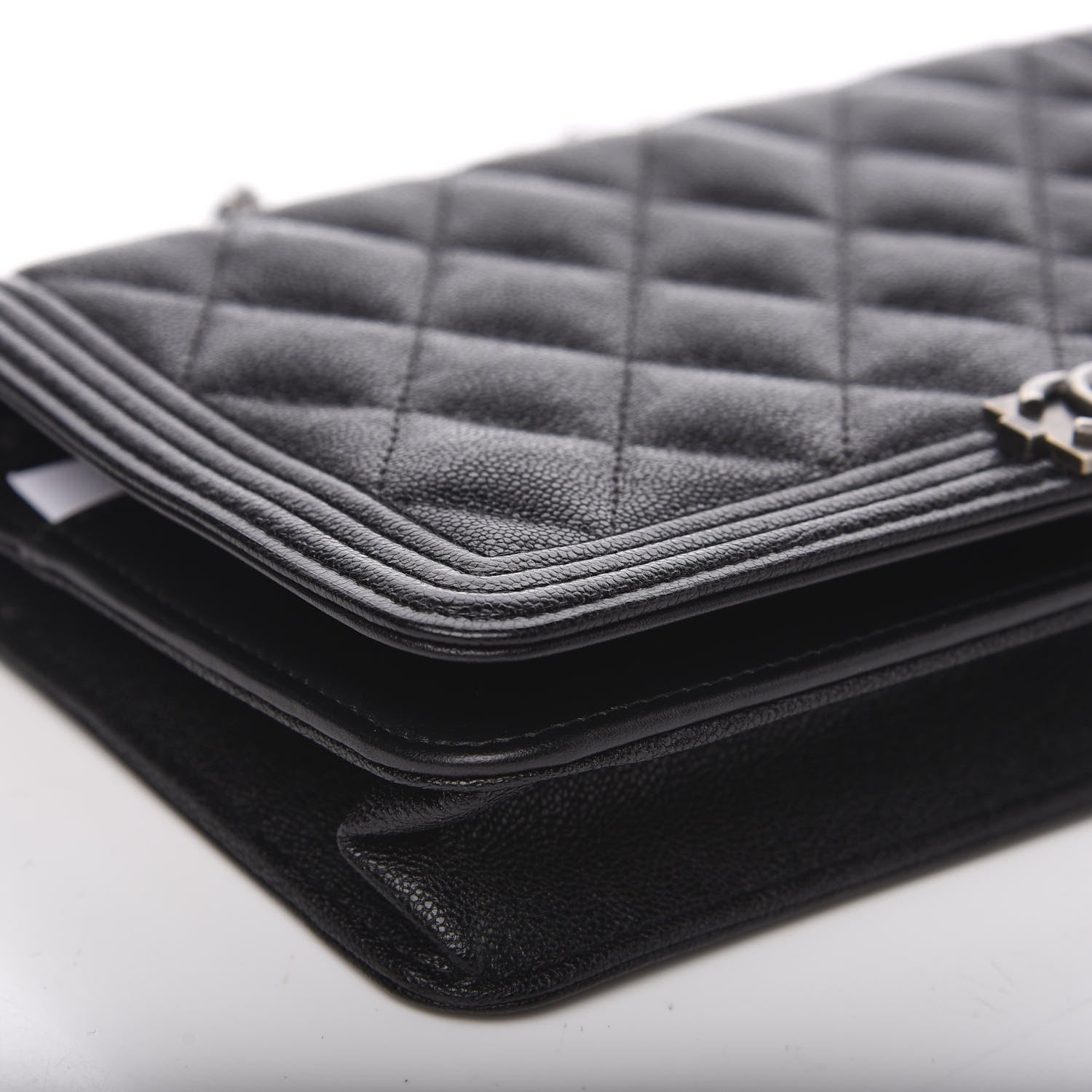 Chanel Caviar Quilted Boy Wallet On Chain WOC Black 8 of 11