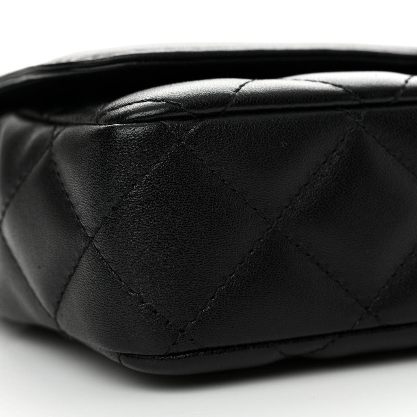 Lambskin Quilted Small Flap Bag Black