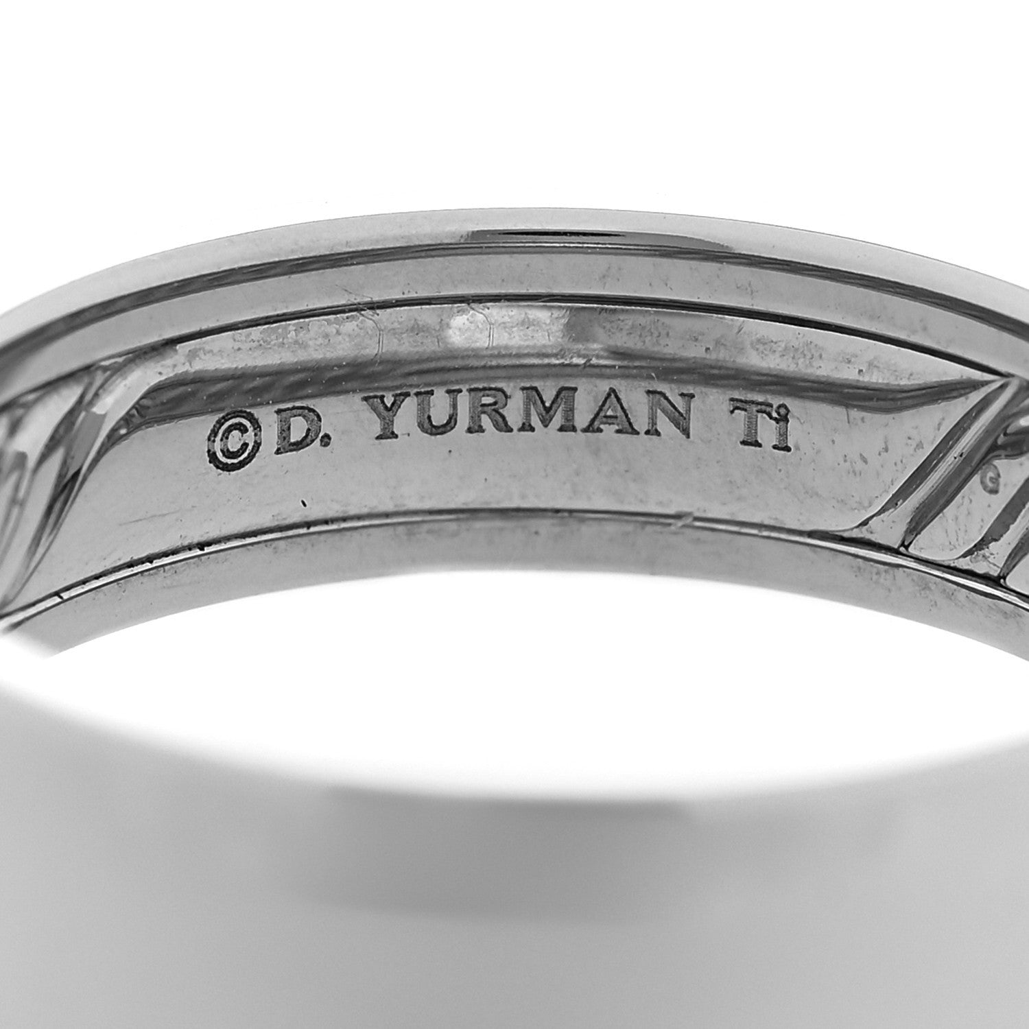 David Yurman Titanium 6mm Classic Band Ring 60 9 7 of 8