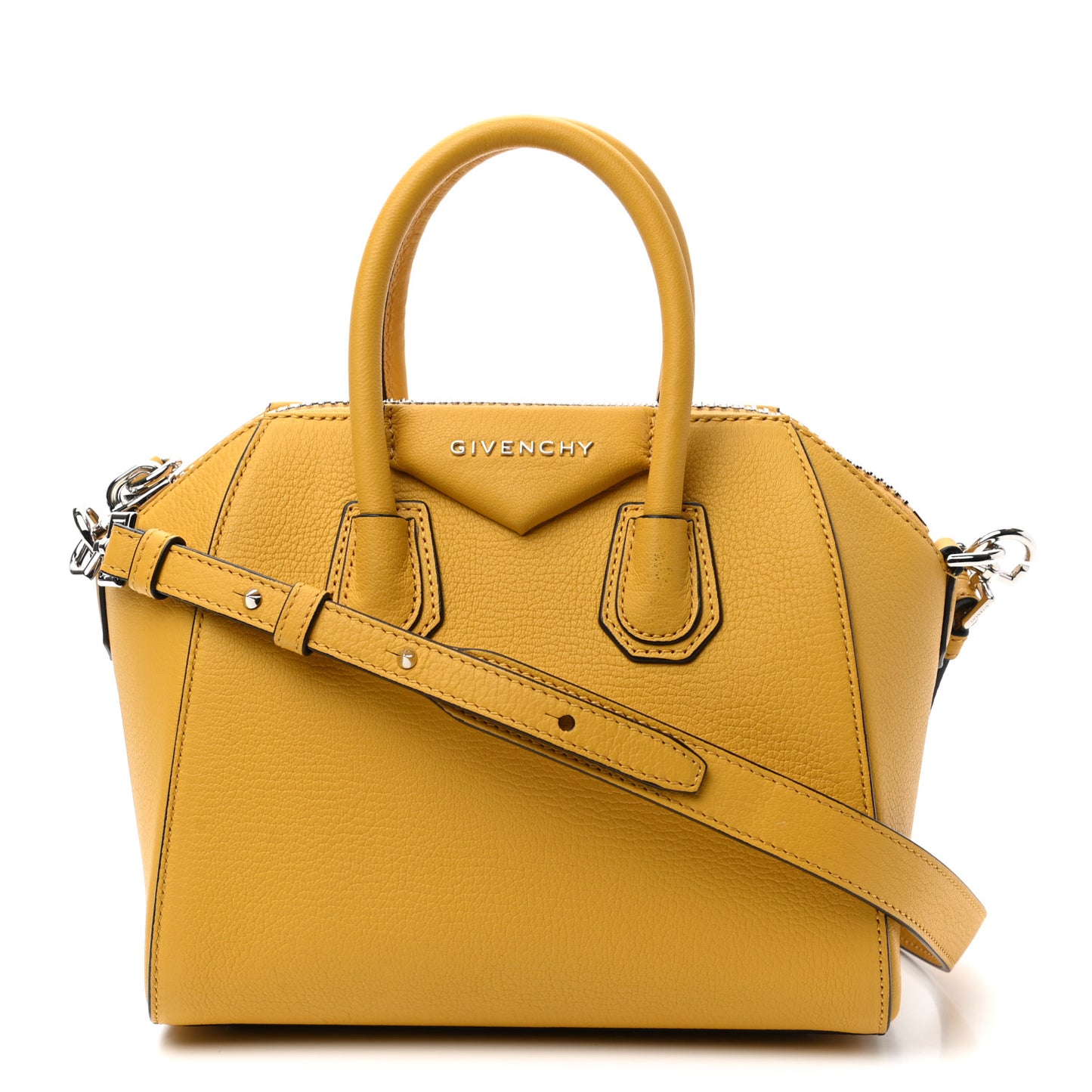 Sugar Goatskin Mini Antigona Dark Yellow