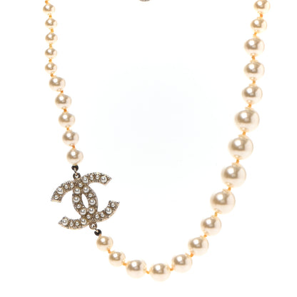 Chanel Pearl CC 100th Anniversary Necklace Light Gold 1 of 7