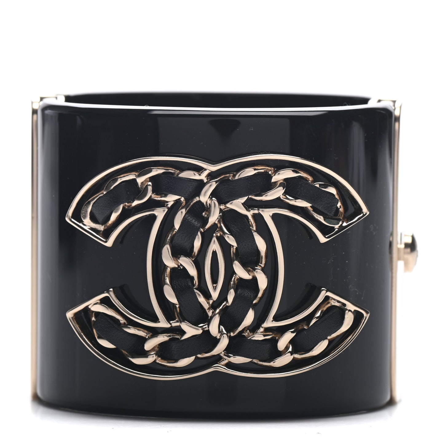 Resin Lambskin CC Cuff Black