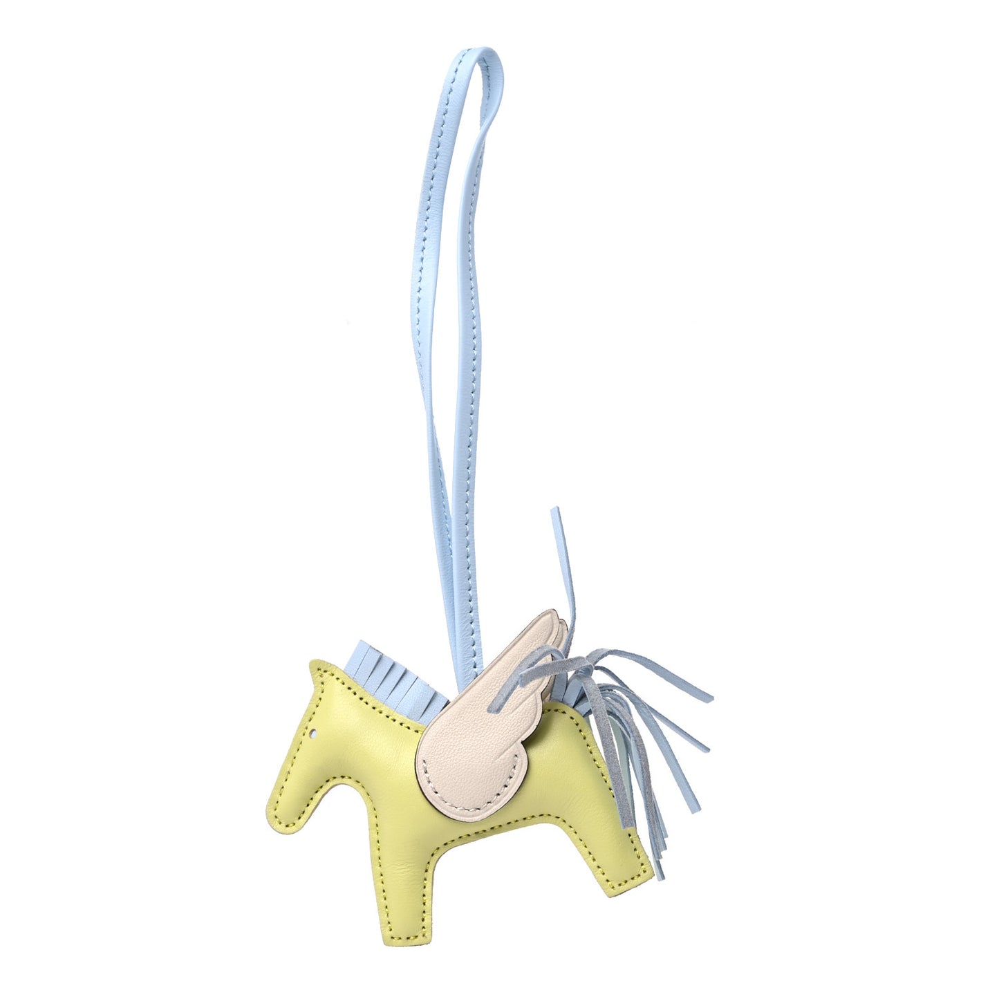 Milo Lambskin Grigri Rodeo Pegase Horse Bag Charm PM Jaune Bourgeon Bleu Brume Nata