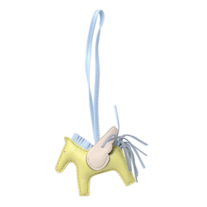 Hermes Milo Lambskin Grigri Rodeo Pegase Horse Bag Charm PM Jaune Bourgeon Bleu Brume Nata 1 of 4