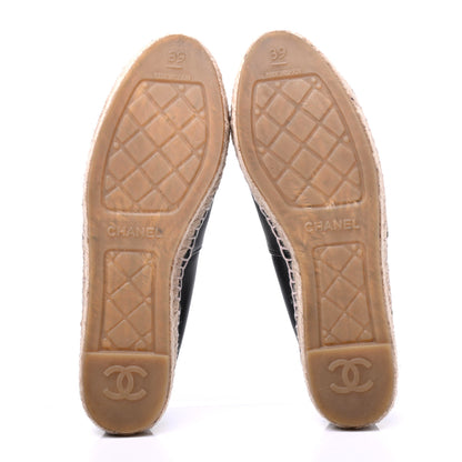 Chanel Lambskin CC Espadrilles 39 Black 5 of 13