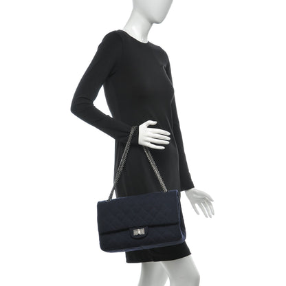 Chanel Jersey Quilted 2.55 Reissue 227 Flap Navy 2 of 7