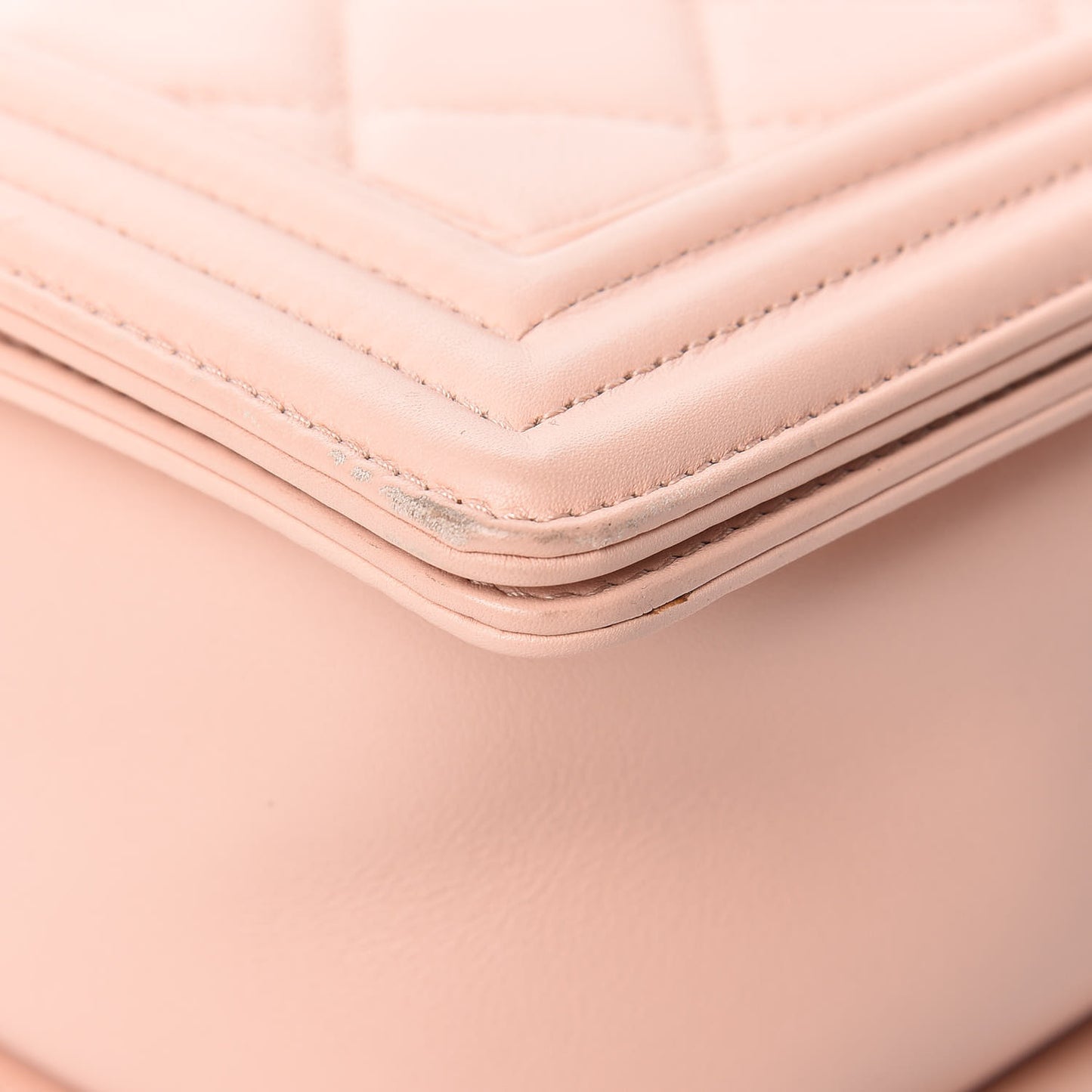 Calfskin Quilted New Medium Boy Flap Light Pink