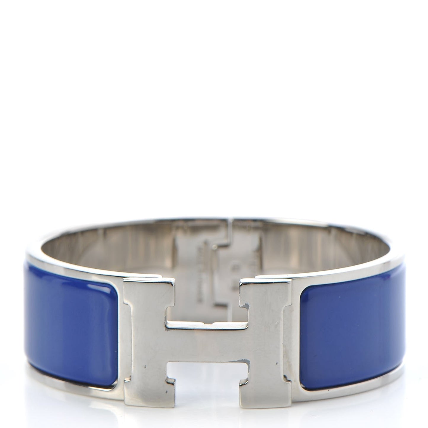 Enamel Wide Clic Clac H Bracelet PM Bleu Royal
